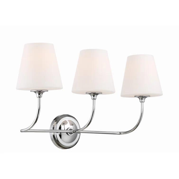 3 Light Bath Vanity In Classic Style 23.25 Inches Wide By 13.25 Inches High-Polished Chrome Finish Crystorama Lighting 2443-Op-Ch