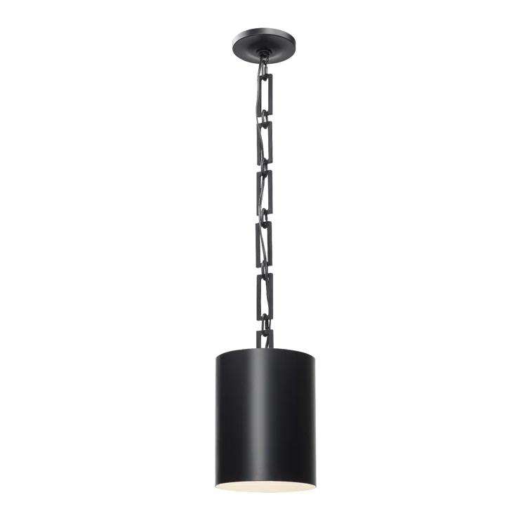Crystorama Lighting Alston 1 - Light Chandelier in  Matte Black/White