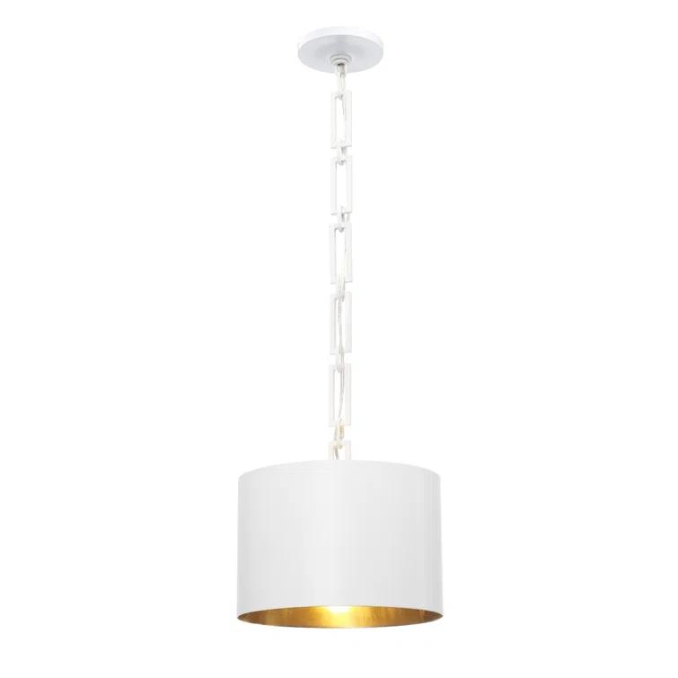 Crystorama Lighting Alston 1 - Light Chandelier in  Matte White/Antique Gold