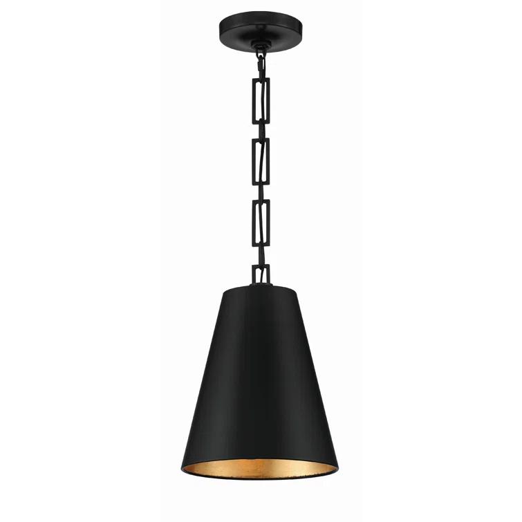 Crystorama Lighting Alston 2 - Light Chandelier in  Matte Black/Antique Gold