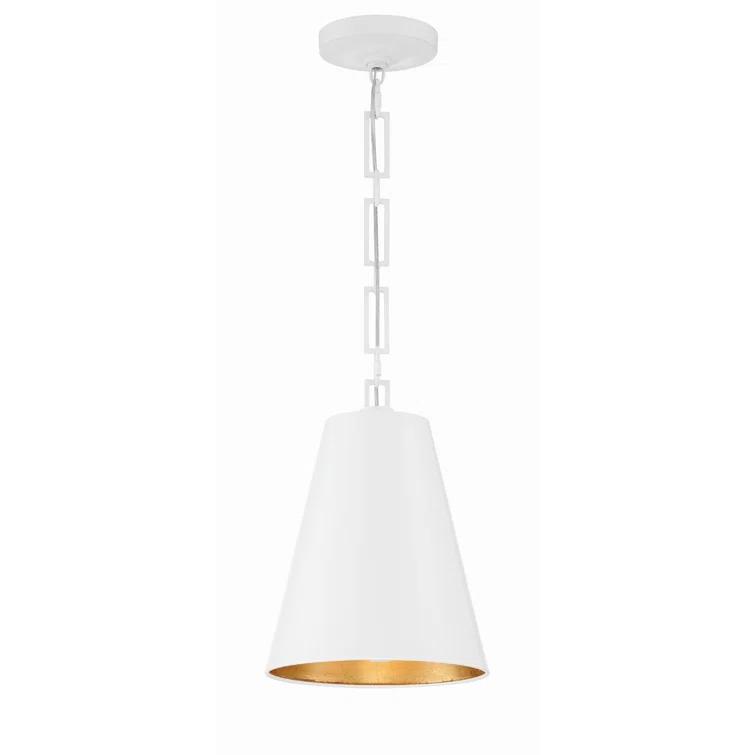 Crystorama Lighting Alston 2 - Light Chandelier in  Matte White/Antique Gold