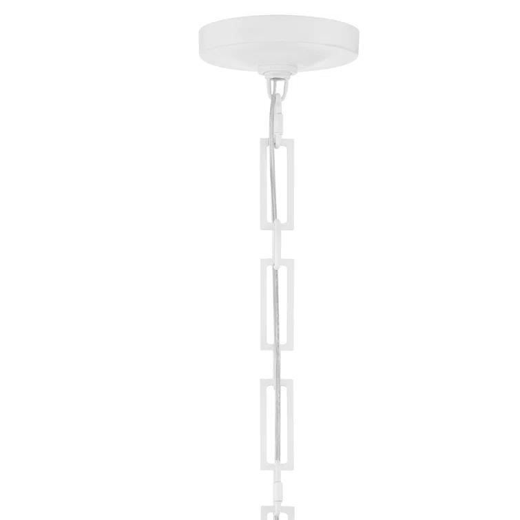 Crystorama Lighting Alston 2 - Light Chandelier in  Matte White/Antique Gold