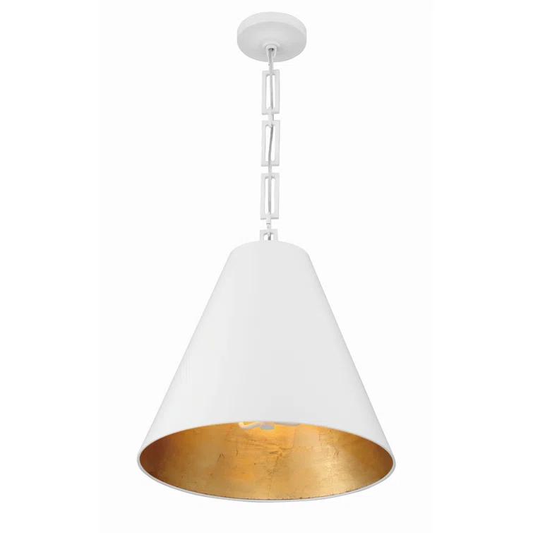 Crystorama Lighting Alston 3 - Light Chandelier in  Matte White/Antique Gold