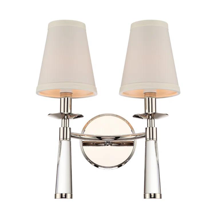 Crystorama Lighting Baxter 2 - Light Sconce in  Polished Nickel