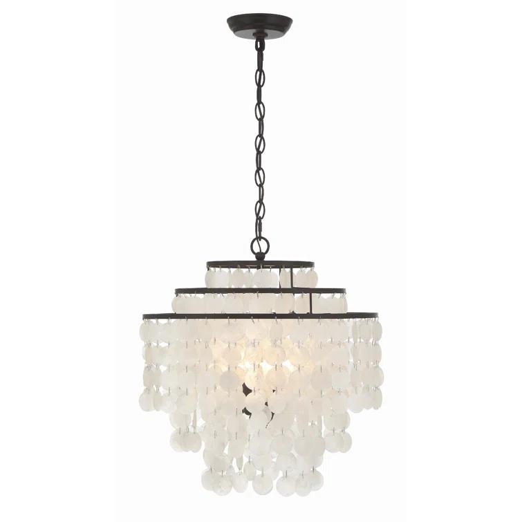 Mini Brielle Dark Bronze 4-Light Crystal Candle Chandelier