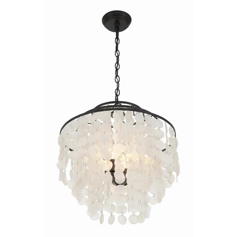 Mini Brielle Dark Bronze 4-Light Crystal Candle Chandelier