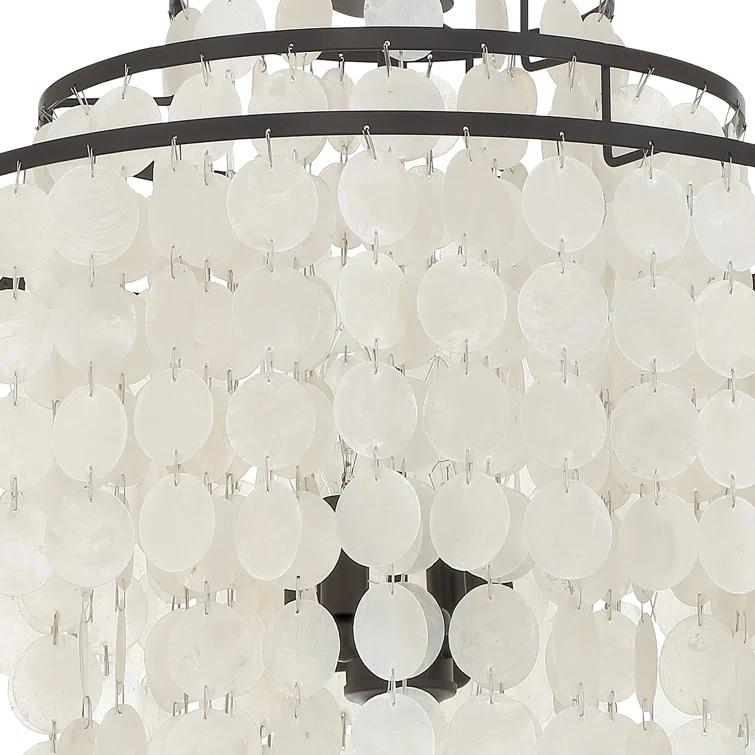 Mini Brielle Dark Bronze 4-Light Crystal Candle Chandelier