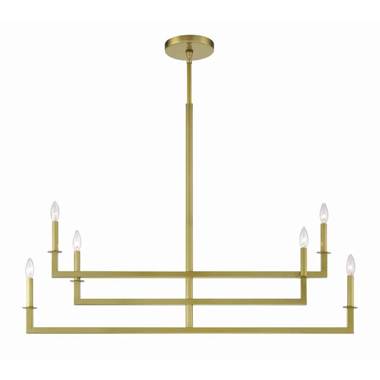 Dante 6 - Light Dimmable Square / Rectangle Chandelier