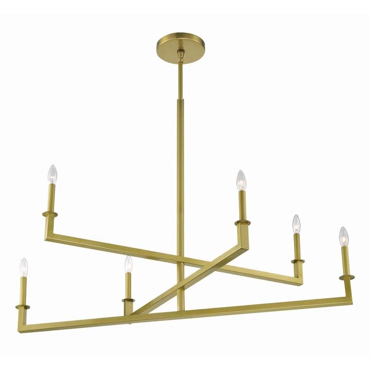 Dante 6 - Light Dimmable Square / Rectangle Chandelier