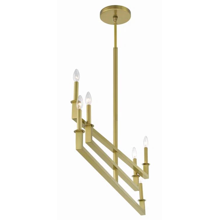 Dante 6 - Light Dimmable Square / Rectangle Chandelier