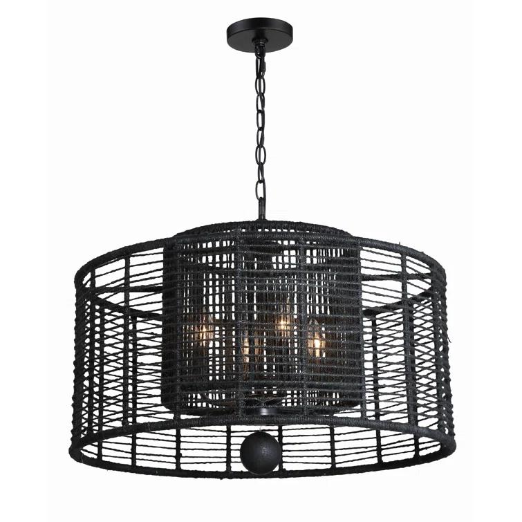 4 Light Chandelier-Matte Black Finish    -Traditional Installation Crystorama Lighting Jay-A5004-Mk