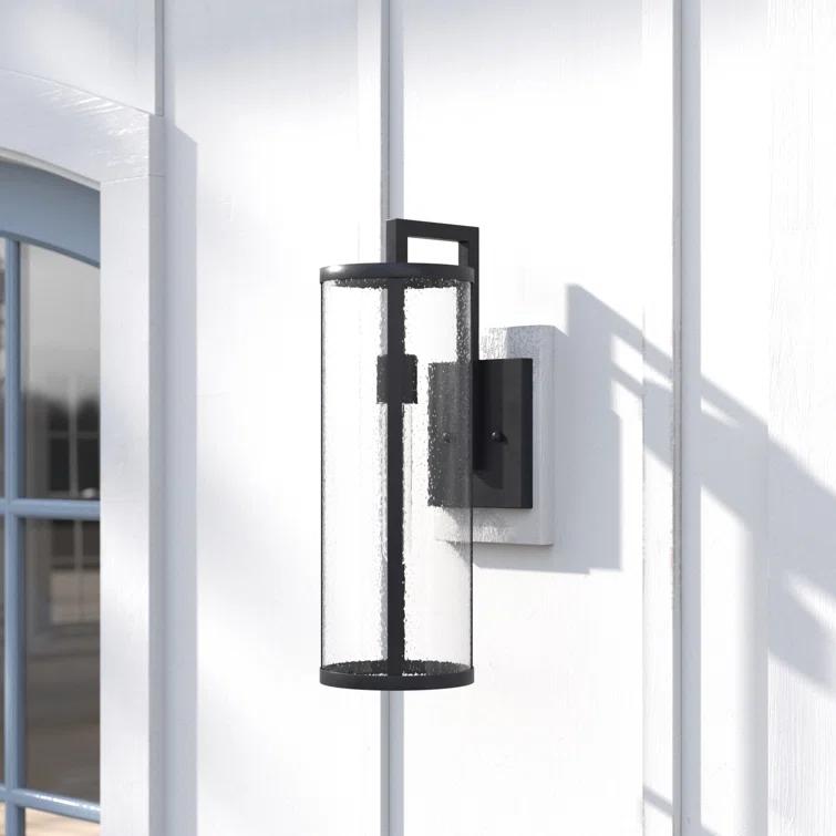 Iriye Single Light Cylinder Outdoor Aluminum Wall Light