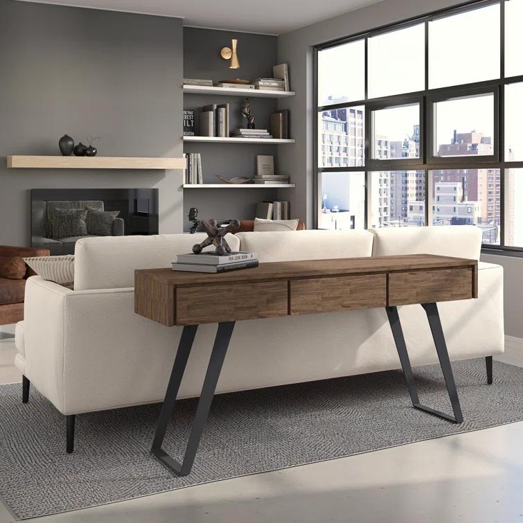 Lowry 60'' Solid Wood Top Console Table