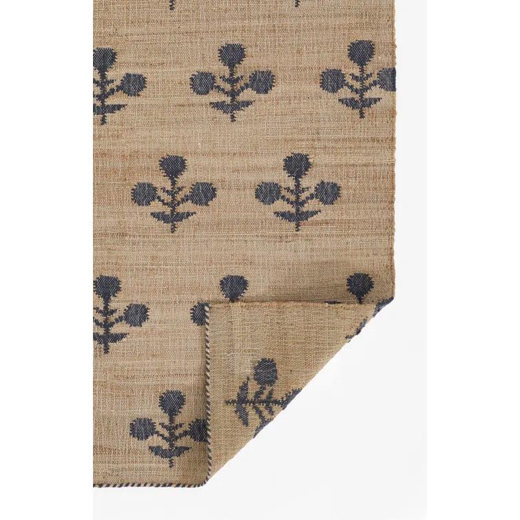 Erin Gates by Momeni Erin Gates by Momeni Orchard Bloom Blue Hand Woven Wool and Jute Area Rug