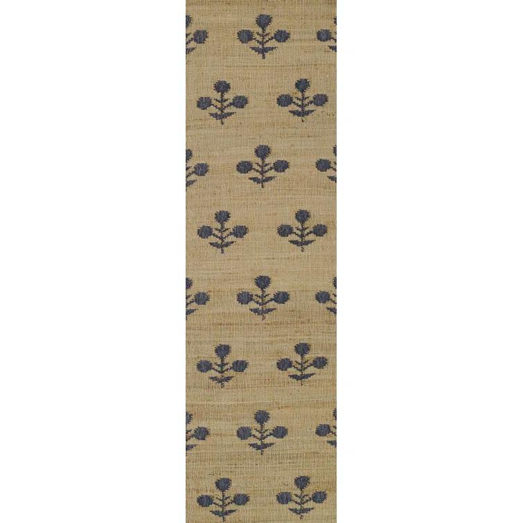 Erin Gates by Momeni Erin Gates by Momeni Orchard Bloom Blue Hand Woven Wool and Jute Area Rug