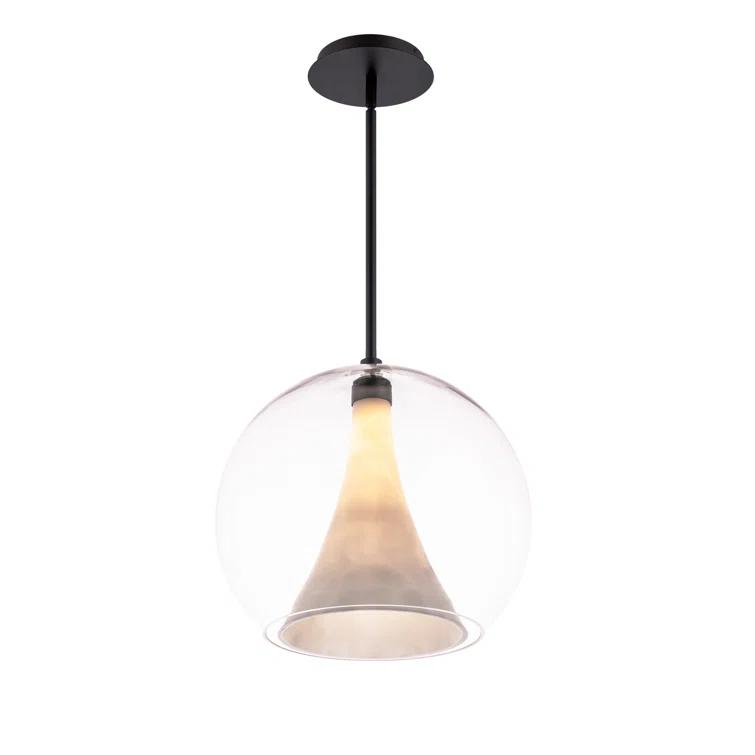dweLED Chantilly 1 - Light Black LED Single Pendant
