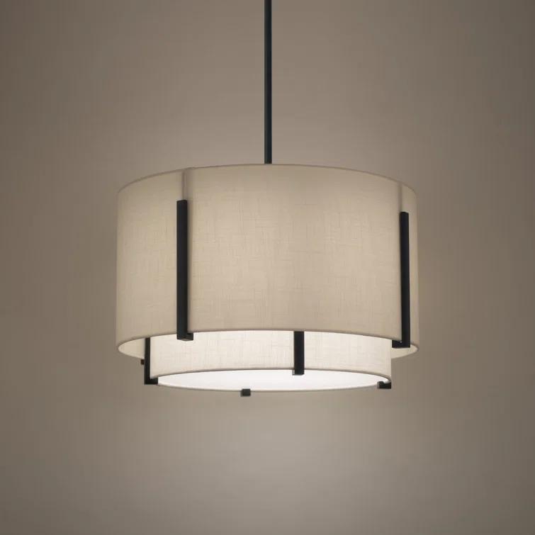Strum 1 - Light Black LED Drum Pendant