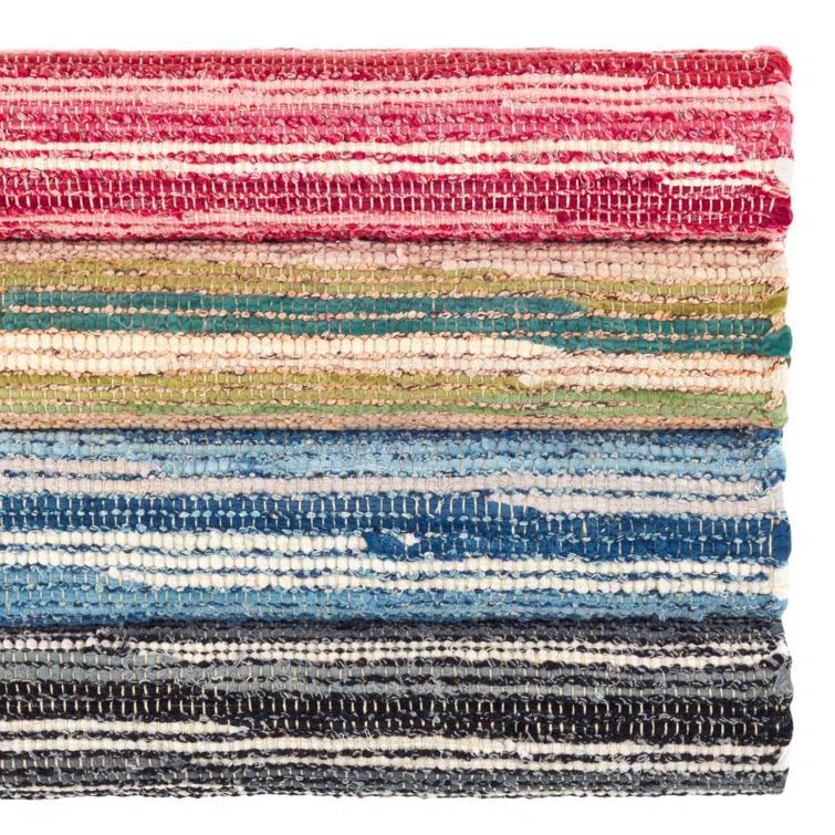 Francisco Black Handwoven Cotton Rug