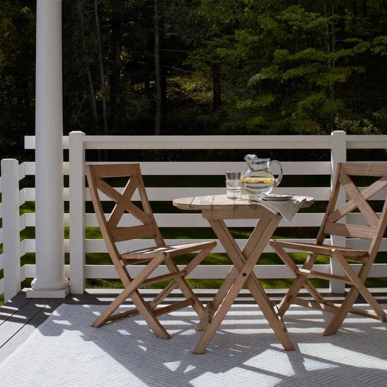 Crisscross Ocean Handwoven Indoor/Outdoor Rug