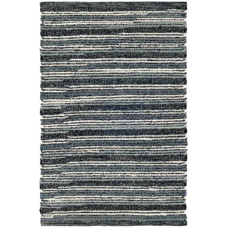 Francisco Black Handwoven Cotton Rug