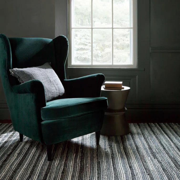 Francisco Black Handwoven Cotton Rug