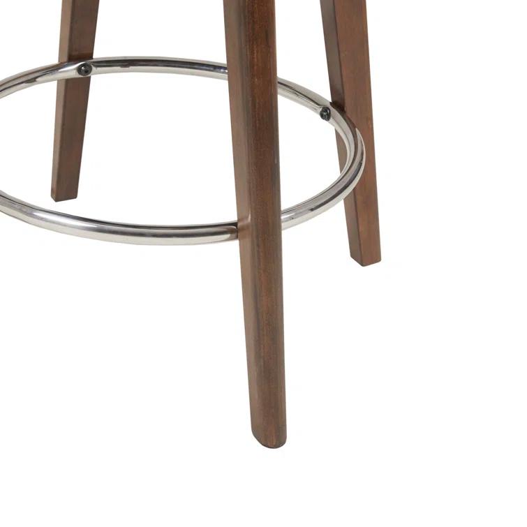 Philippa Button Tufted Stool with Swivel Seat