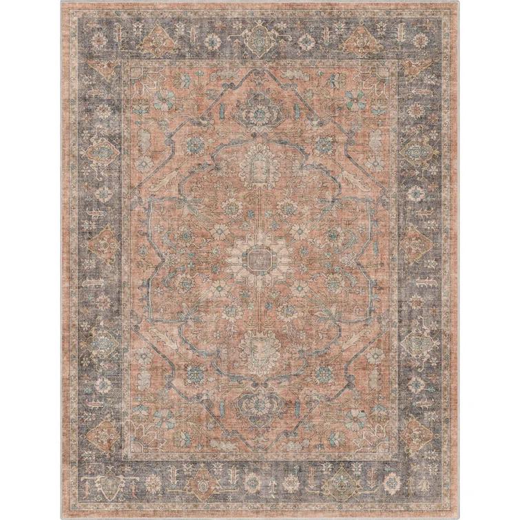 Kehr Antigua Vintage Persian Oriental Coral Flat-Weave Rug