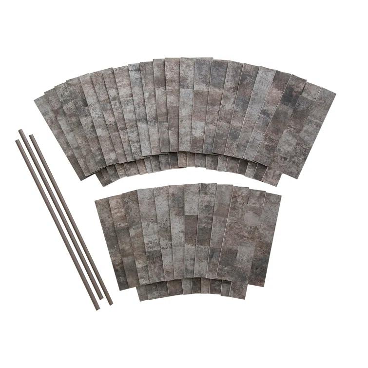 12'' W x 12.75'' L PVC Peel and Stick Mosaic Tile
