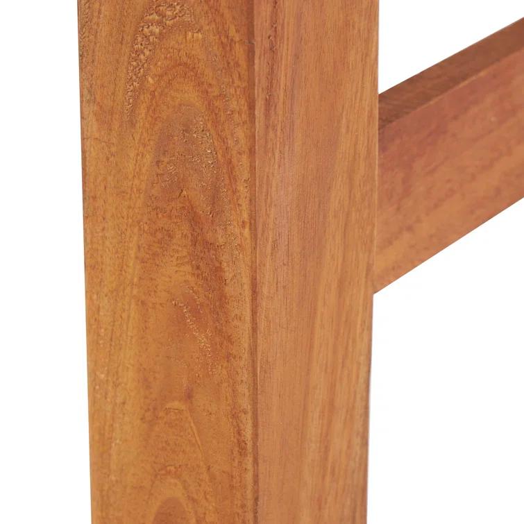 Milani Brown Wood Handmade Distressed Bench with High Trestle Legs 47" x 12" x 21"
