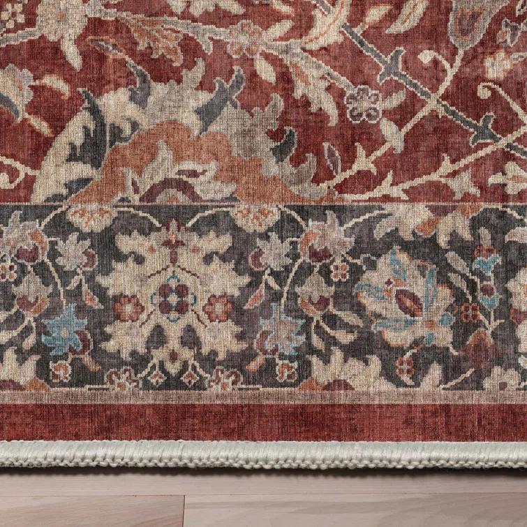 Asha Oriental Persian Flat-Weave Red Rug