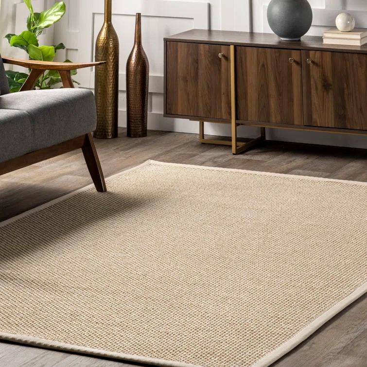 Proper Sisal and Wool Tan Area Rug