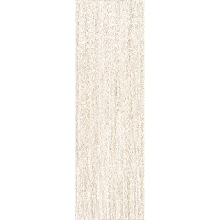 Cruise Handmade Braided Jute Area Rug in Off White