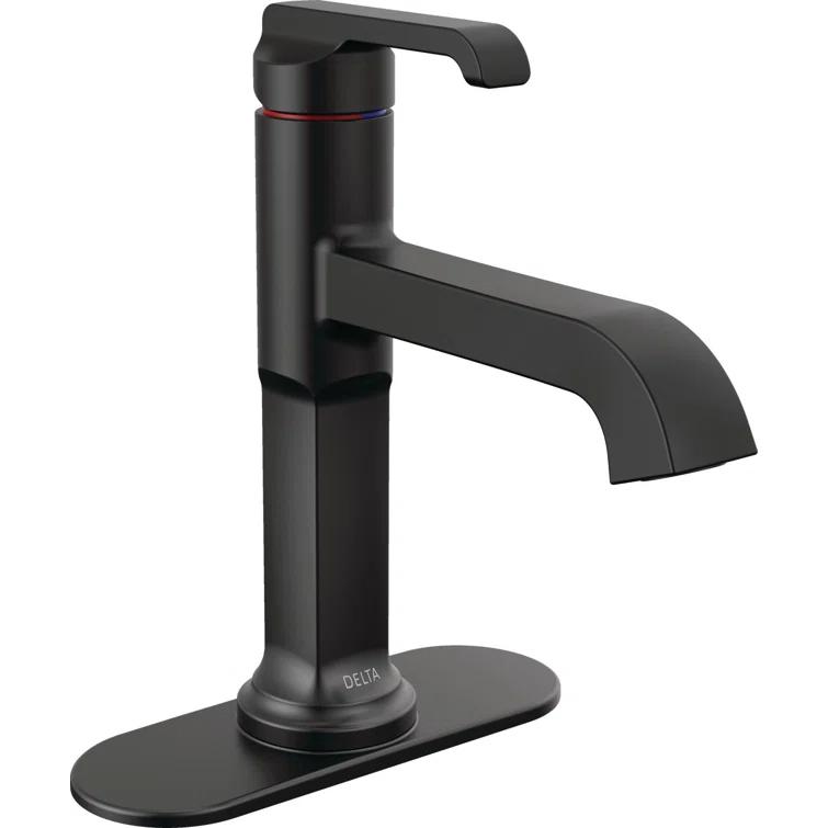 Tetra Single Hole Bathroom Faucet, Single Handle Bathroom Sink Faucet with Drain Assembly