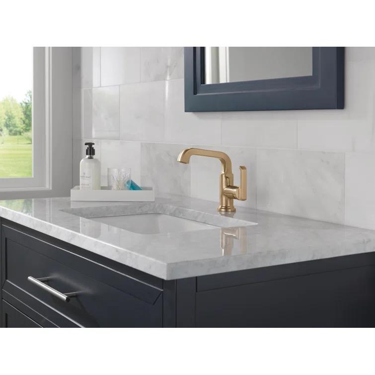 Tetra Single Hole Bathroom Faucet, Single Handle Bathroom Sink Faucet with Drain Assembly