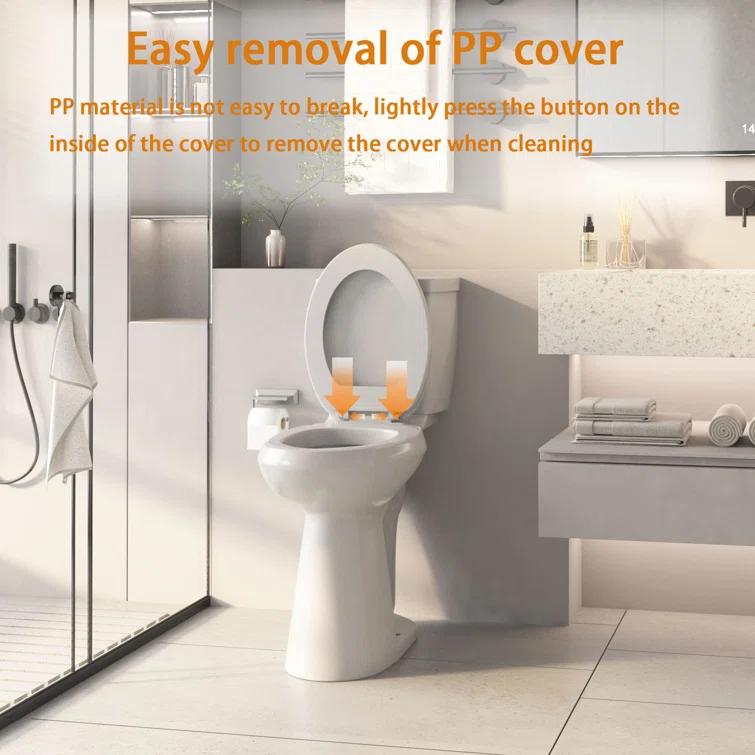 Traditional 21-inch Height Extra Tall Toilet for Bathrooms, Elongated Toilet Seat