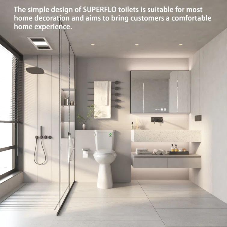 Traditional 21-inch Height Extra Tall Toilet for Bathrooms, Elongated Toilet Seat