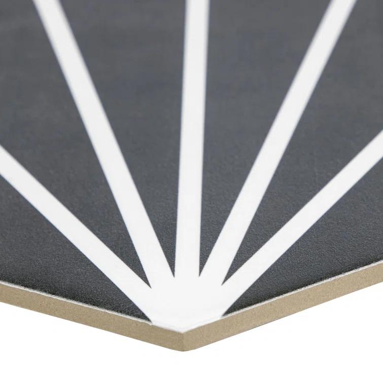 Industry Tile Sun Stripe Hexagon Dark Gray