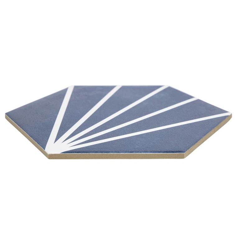 Industry Tile Sun Stripe Hexagon Dark Gray