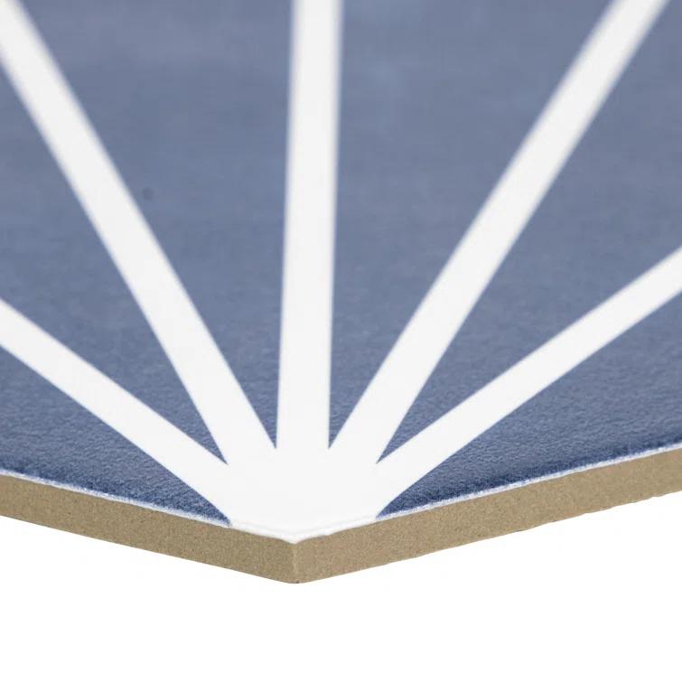 Industry Tile Sun Stripe Hexagon Dark Gray