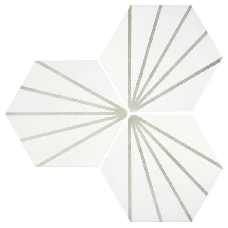 Industry Tile Sun Stripe Hexagon Dark Gray