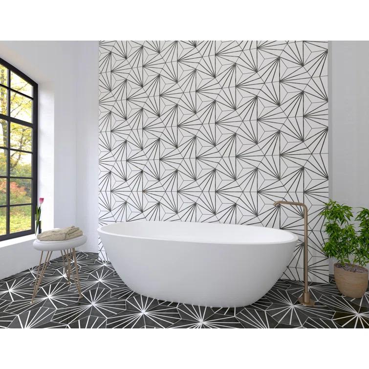 Industry Tile Sun Stripe Hexagon Dark Gray