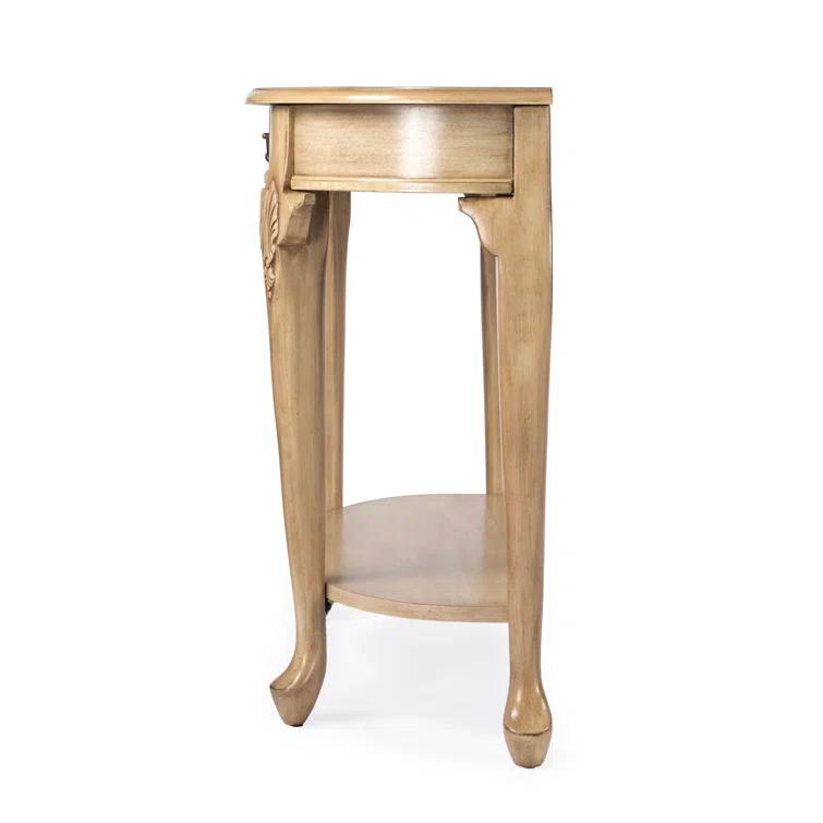 Butler Specialty Kimball 36" Demilune Wood Console Table In Antique Beige