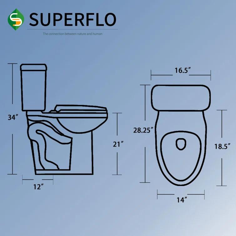 Traditional 21-inch Height Extra Tall Toilet for Bathrooms, Elongated Toilet Seat