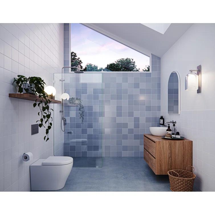 Vela 36 in. x 78 in. Fully Frameless Single Fixed Shower Panel