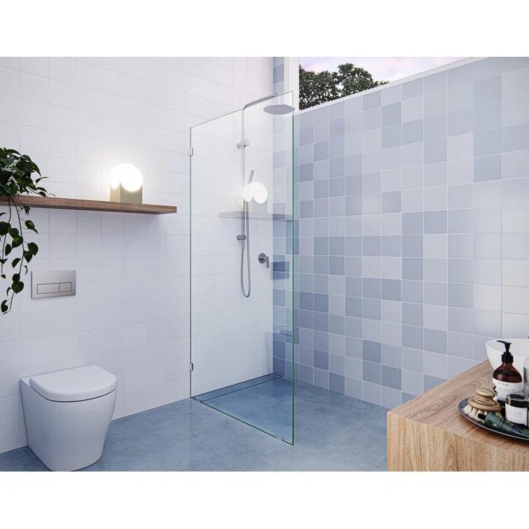 Vela 36 in. x 78 in. Fully Frameless Single Fixed Shower Panel