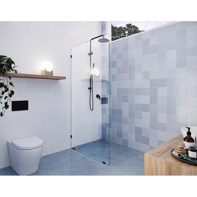 Vela 36 in. x 78 in. Fully Frameless Single Fixed Shower Panel