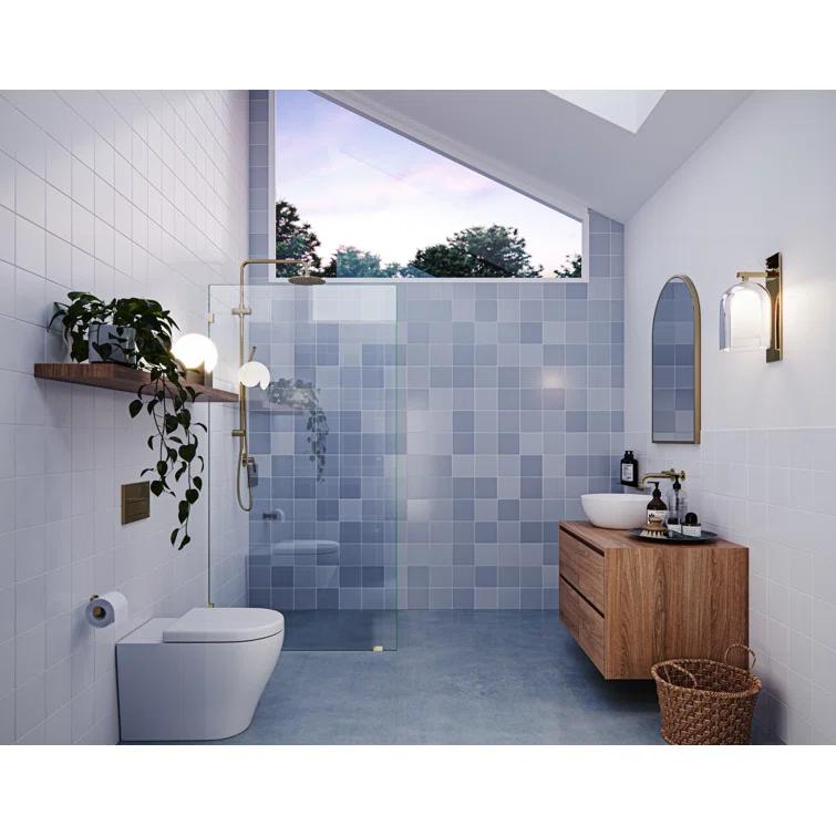 Vela 36 in. x 78 in. Fully Frameless Single Fixed Shower Panel