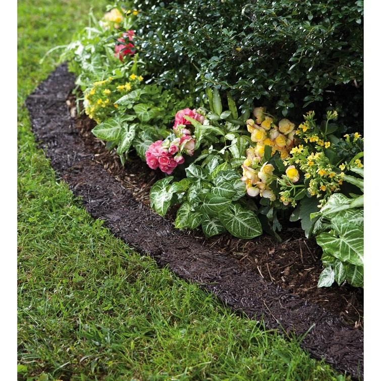 Evergreen Enterprises, Inc Perma Mulch Recycled Rubber Garden Border Edging, 120" L