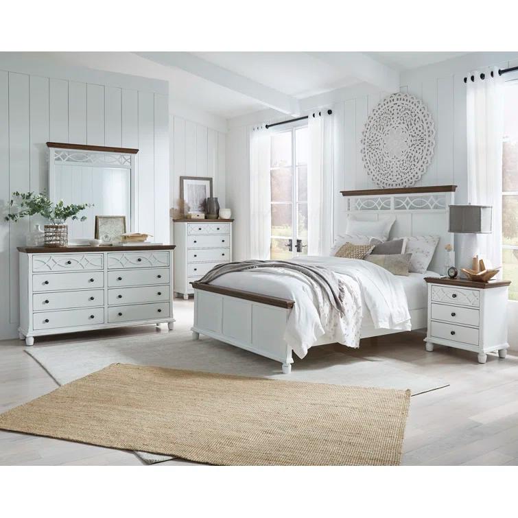 Carlese Panel Bed with Filigree Pattern