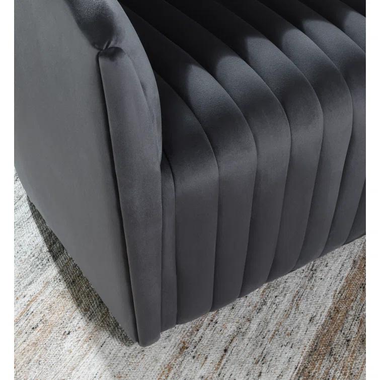 Upholstered Swivel Barrel Chair